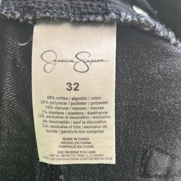 JESICCA SIMPSON ADORED ANKLE ROLLED (BLACK JEAN) - Picture 3 of 3
